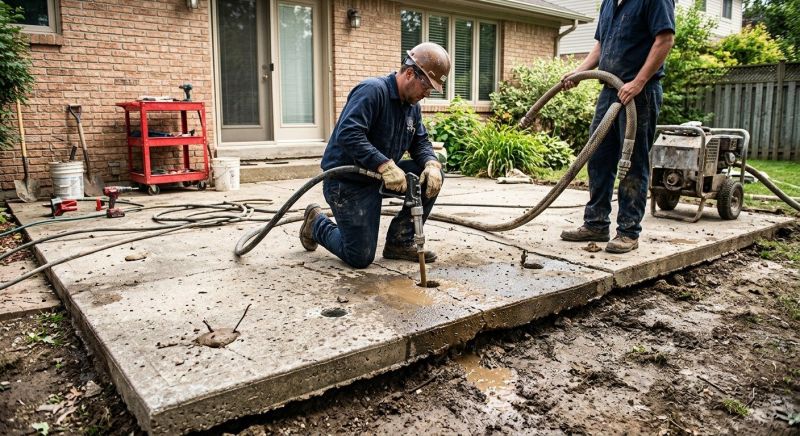 Patio Raising in West Des Moines, IA