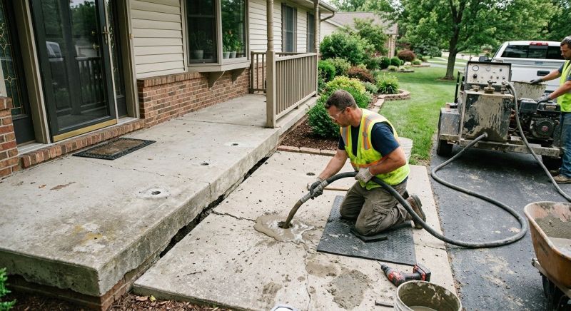 Patio Raising in West Des Moines, IA