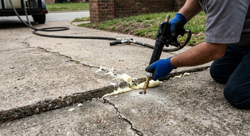 Sunken Driveway Lifting in San Antonio, TX